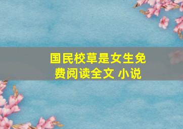 国民校草是女生免费阅读全文 小说